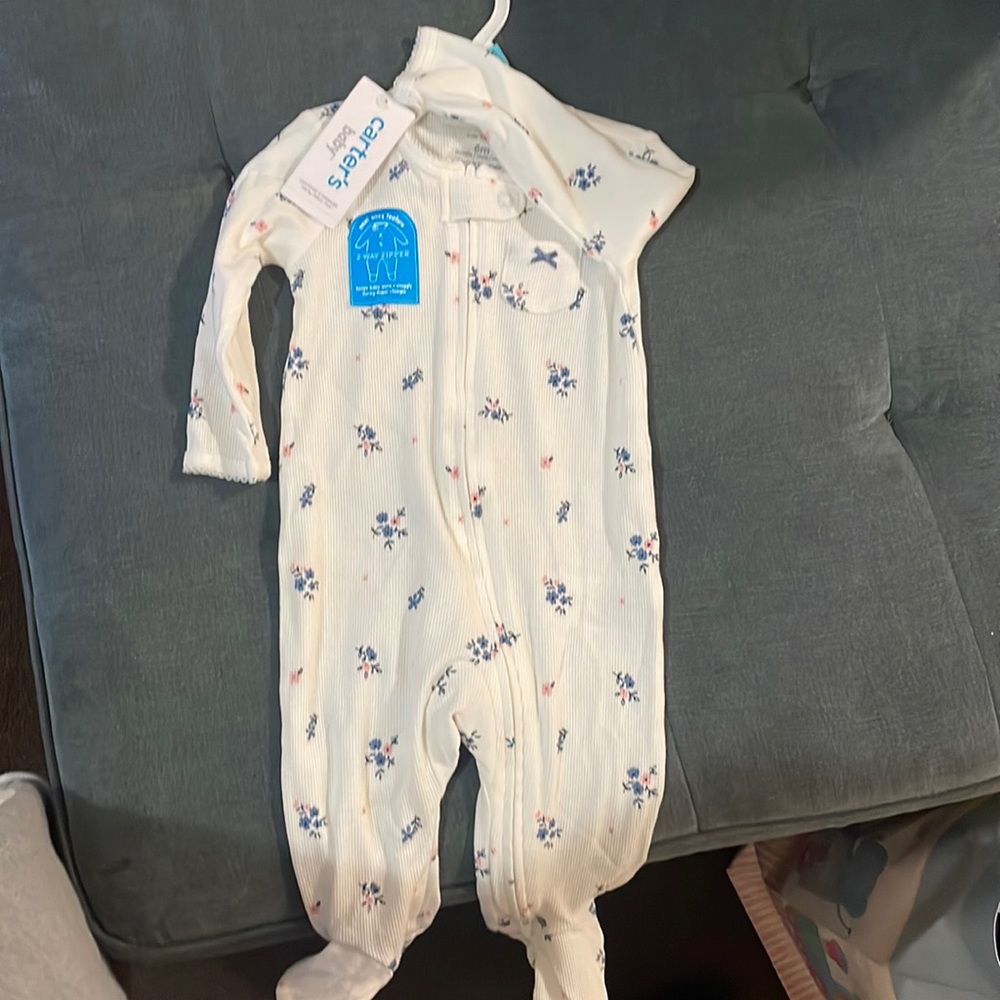 9 mos baby girl pajama set new with tags